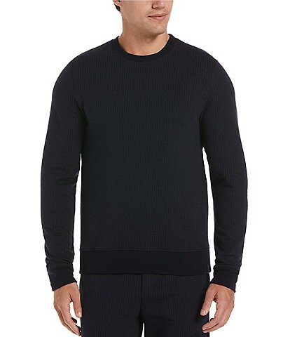 Perry Ellis Big & Tall Pinstripe Stretch Sweater