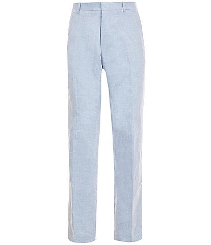 Perry Ellis Flat-Front Linen Pants