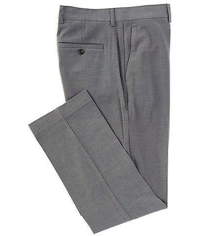 Perry Ellis Herringbone Modern Maxwell Fit Flat Front Stretch Pants