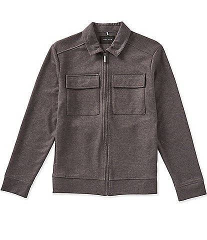 Perry Ellis Knit Stretch Long Sleeve Shirt Jacket