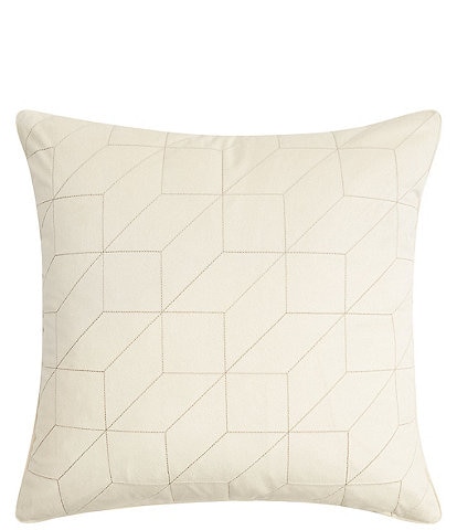 Perry Ellis Kyoto Velvet Stitched Square Pillow