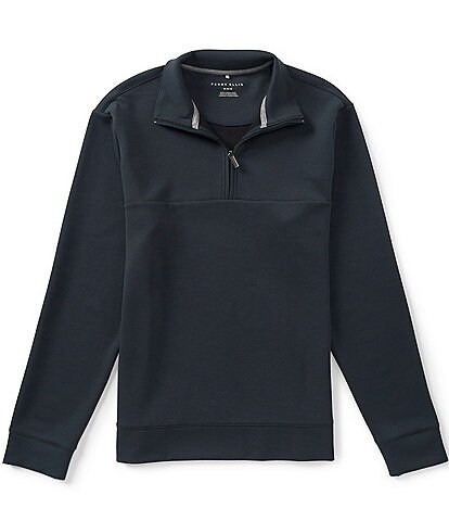 Perry Ellis Neoprene Long Sleeve Quarter Zip Pullover