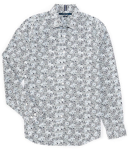 Perry Ellis Slim-Fit Floral Print Long Sleeve Woven Shirt