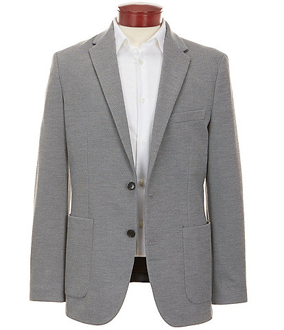 Perry Ellis Slim Fit Stretch Unlined Textured Blazer