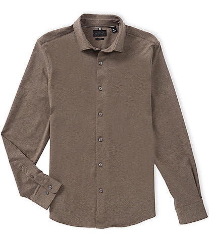 Perry Ellis Solid Long Sleeve Woven Shirt