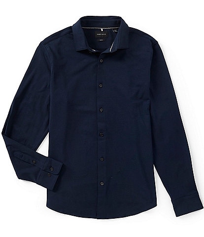 Perry Ellis Solid Long Sleeve Woven Shirt