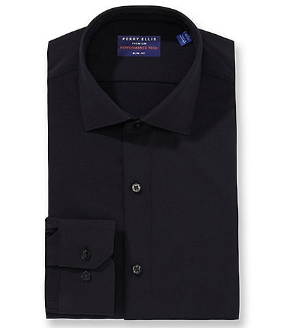 Perry Ellis Solid Performance Dress Shirt
