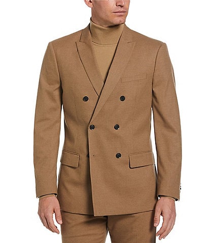 Perry Ellis Solid Stretch Double-Breasted Suit Separates Jacket