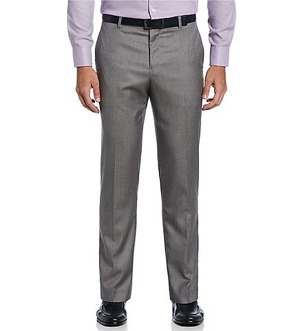 Perry Ellis Solid Stretch Flat-Front Suit Separates Pants