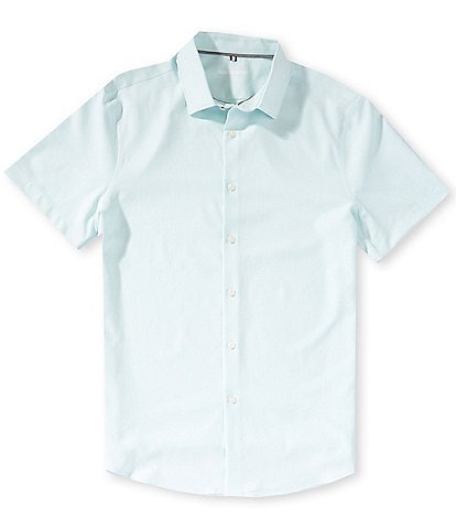 Perry Ellis Solid Twill Short Sleeve Woven Shirt