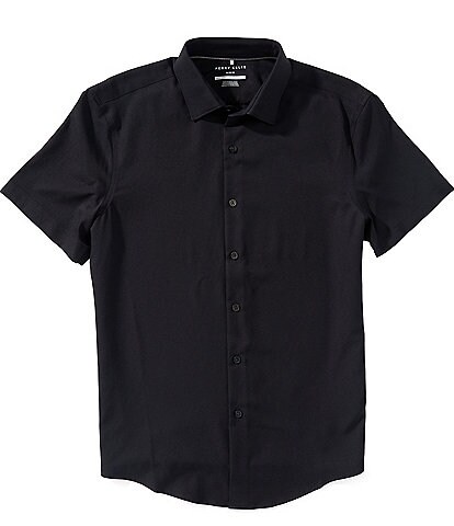 Perry Ellis Solid Twill Short Sleeve Woven Shirt