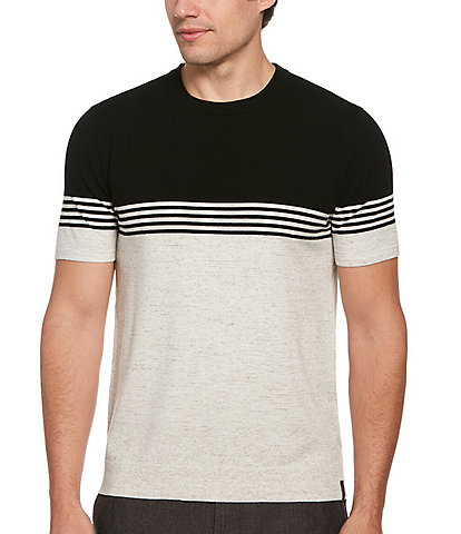 Perry Ellis Stripe Short Sleeve T-Shirt
