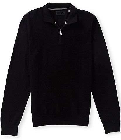 Perry Ellis Textured Quarter-Zip Pullover