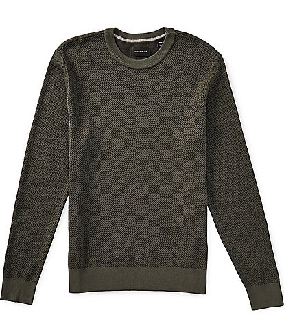 Perry Ellis Tonal Geometric Print Sweater