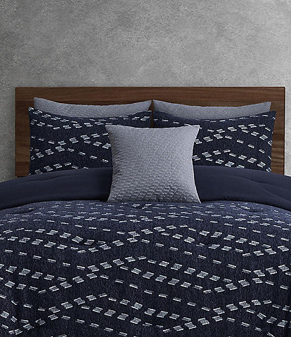 Perry Ellis Venice Subtle Stitched Texture Decorative Square Pillow