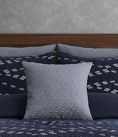 Perry Ellis Venice Subtle Stitched Texture Decorative Square Pillow