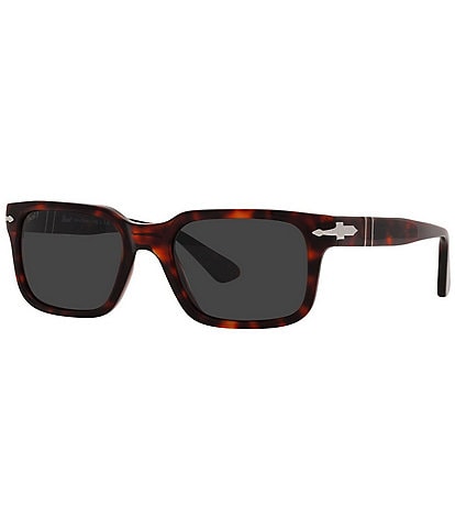 Persol Men's PO3272S Havana 53mm Rectangle Polarized Sunglasses