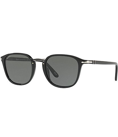 Persol Unisex PO3186S Tortoise 53mm Round Polarized Sunglasses