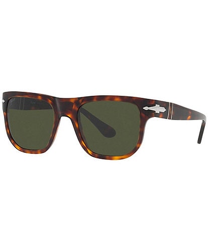 Persol Unisex PO3306S Havana 55mm Rectangle Sunglasses