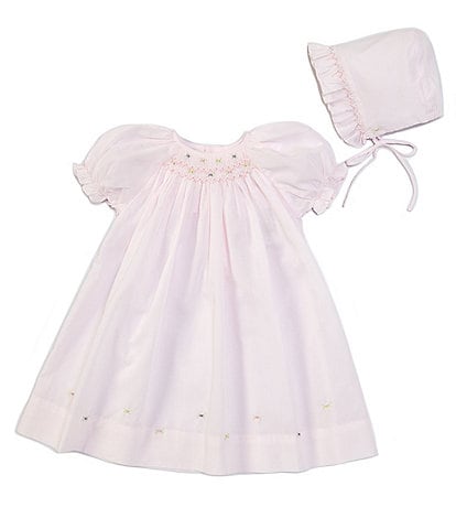 Petit Ami Baby Girls Preemie-Newborn Smocked Dress