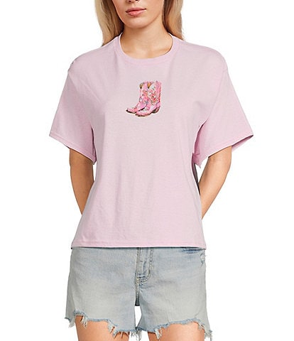Philcos Cowboy Boot Graphic Short Sleeve T-Shirt