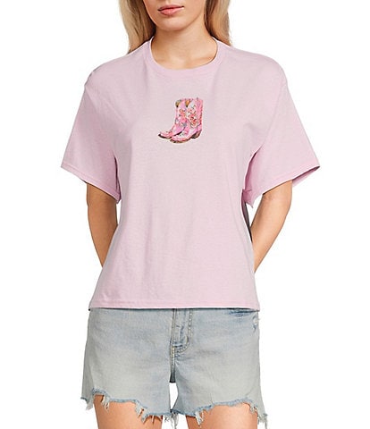 Philcos Cowboy Boot Graphic Short Sleeve T-Shirt