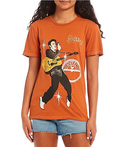 Philcos Elvis Embroidery Oversized Graphic T-Shirt