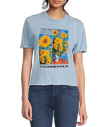 Philcos Oversized Short Sleeve Graphic Tournesols T-Shirt