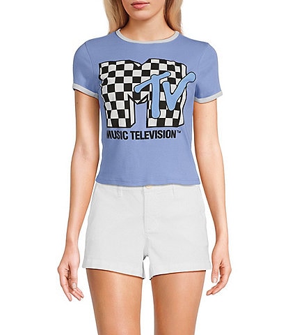 Philcos Short Sleeve MTV Checkered Pullover T-Shirt