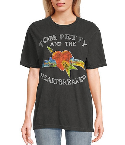 Philcos Tom Petty Heart Graphic Short Sleeve Crewneck T-Shirt
