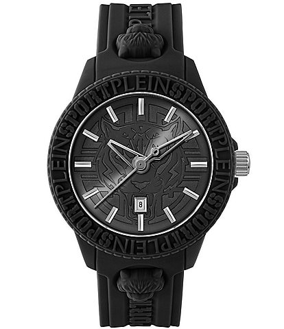 Philipp Plein Fearless Men's Black Silicone Quartz Chronograph Watch