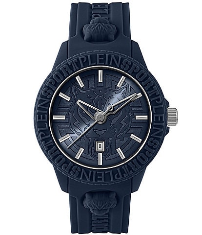 Philipp Plein Fearless Men's Blue Silicone Strap Quartz Chronograph Watch
