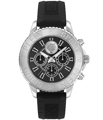 Philipp Plein Men's Glam Chronograph Metal Silicone Strap Watch