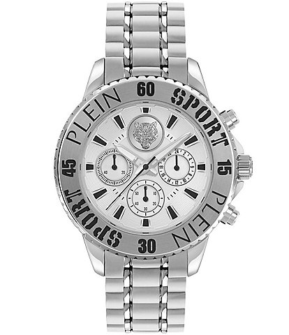 Philipp Plein Men's Glam Chronograph Stainless Steel Bracelet Watch