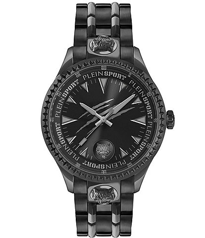 Philipp Plein Men's Lineman Analog Black Tone Stainless Steel Bracelet 45mm Watch