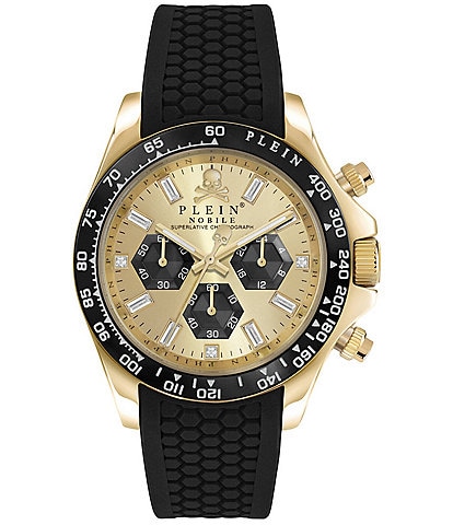 Philipp Plein Men's Nobile Chronograph Silicone Strap Watch