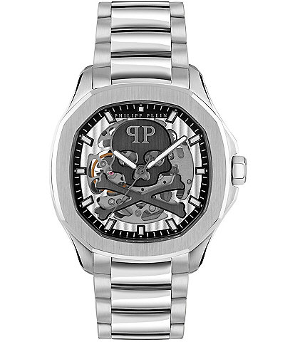 Philipp Plein Men's Skeleton Spectre Automatic Stainless Steel Bracelet Watch