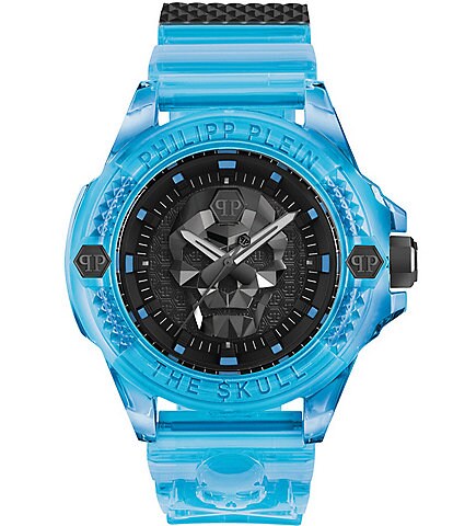 Philipp Plein Men's The Kull Synthetic Quartz Analog Silicone Strap Watch