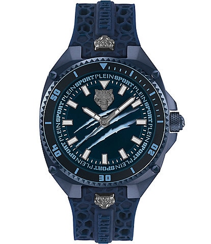 Philipp Plein Men's Thunder Force Analog Metal Silicone Strap Watch