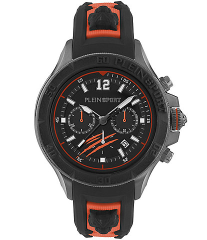 Philipp Plein Men's Warrior Tech Chronograph Silicone Strap 47mm Watch