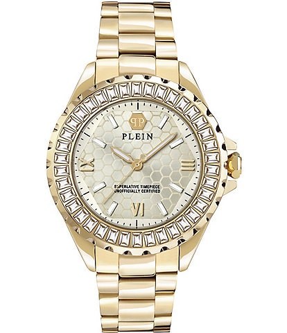 Philipp Plein Women's Heaven Analog Gold Tone Stainless Steel Bracelet Watch
