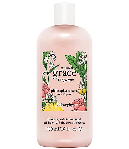 philosophy amazing grace bergamot shampoo, bath and shower gel