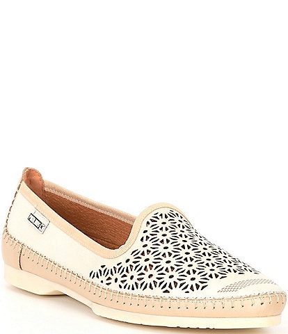 Pikolinos Aguilas Leather Perforated Detail Slip-On Flats