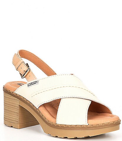 Pikolinos Canarias Cross Strap Leather Slingback Sandals