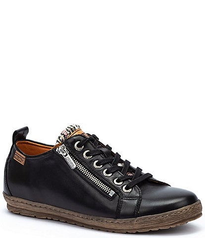 Pikolinos Lagos 901 Leather And Textile Side Zip Sneakers