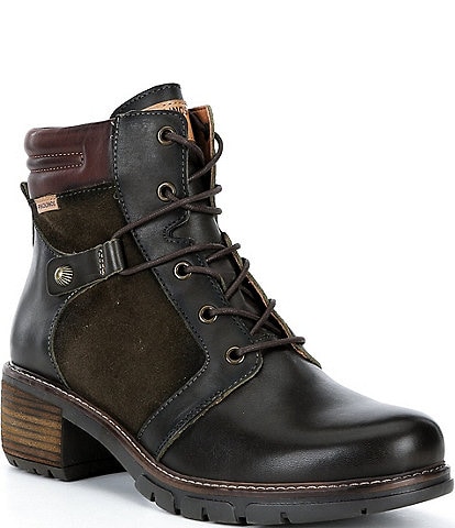 Pikolinos San Sebastian Leather Lace Up Booties