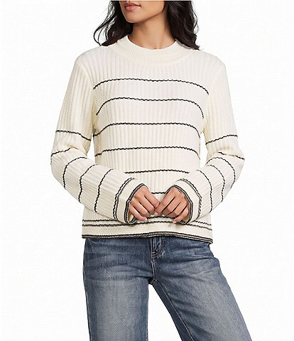 Pink Robin Striped Long Sleeve Sweater