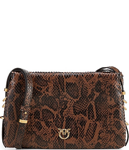 PINKO Triplet Mini Python Shoulder Bag