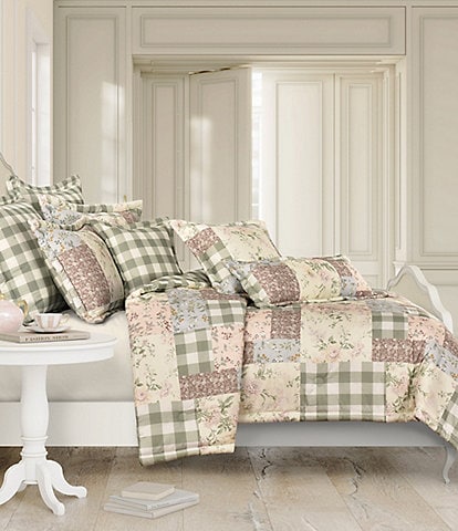 Piper & Wright Eloise Stunning Patchwork Floral  Mini Comforter Set
