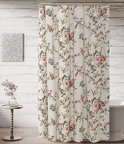 Piper & Wright Floral Songbird Patterned Shower Curtain
